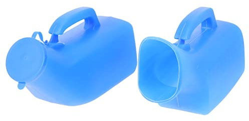 Beavorty 2piezas Urinarios Portátiles de Coche Urinarios de Plástico Domésticos para Hombres Portátiles Botella Ligeros para Viajes y Camping