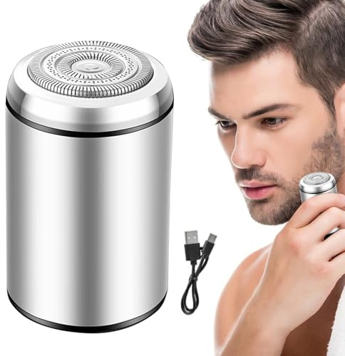 Maquinilla de Afeitar de Bolsillo,Recortadora de Barba Impermeable - Recortadora Recargable de Bajo Ruido para Afeitar Barba Espalda Axilas Viaje