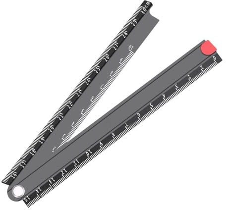 Regla Plegable De Medición - 30 Cm Regla Recta Plegable A 90 Grados - Marcas Precisas Herramienta De Medición Metálica Para Diseñadores Arquitectos Proyectos De Carpintería Renovación Del Hogar