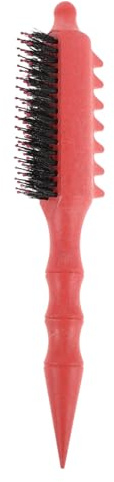 PLAFOPE Pettine per Chioma Professionale Arancione Setole in Nylon e Manico a Coda, Volumizzante per Chioma Fini, per Occasioni Speciali e Uso Domestico
