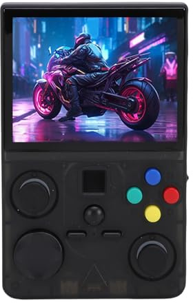 Console de Jeu Vidéo Portable, Batterie Longue Durée de 4000mAh, Double Joystick pour des Sessions de Jeu Prolongées (128G)