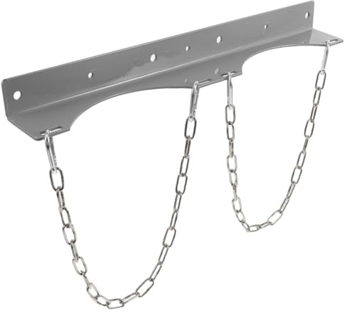 DECORNIJIA Supporto per Bombola di Gas da Parete in Acciaio Inox 201, Staffa di Fissaggio a Muro per 2 Bombole da 40l Cinghia di Sicurezza a Cricchetto, Ancoraggio per Cilindri Compressi