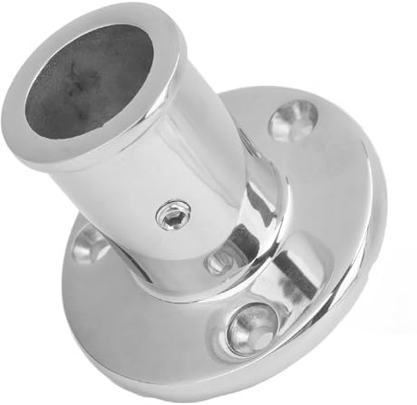 Aramox Base de Pasamanos para Barcos, Accesorio de Pasamanos Resistente de Acero Inoxidable 316, Inclinación de 84 Grados para Yates y Barcos de Pesca