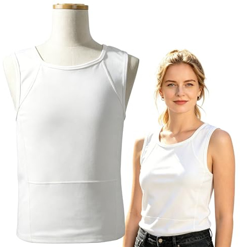 Kugelsichere Weste,Stufe Iiia, Schusssichere Weste Tragbar Super Bequeme, Stichfeste Westen, Leicht, Wasserdicht, Atmungsaktiv Weiches Ballistisches Unterziehshirt Mit Uhmw-Pe Schutz Vorne Hinten