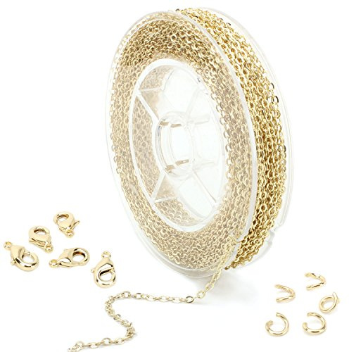 2mm Brass Cable Chain Link Bulk Roll Chains for Jewelry Necklace Making