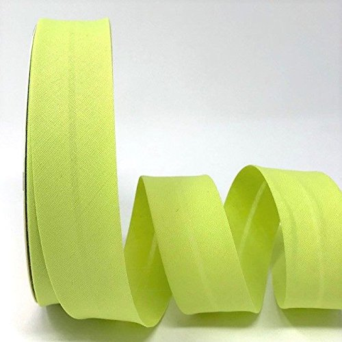 Byetsa Schrägband aus Baumwollmischgewebe, 30 mm, kiwi-grün, auf einer 25-m-Rolle