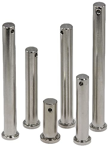 Steckbolzen 10x34 mm - (5 Stück) - Sicherungsbolzen / Splintbolzen / Bolzen - aus Edelstahl A4