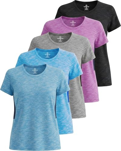 Real Essentials T-shirt för kvinnor, Set 4, M