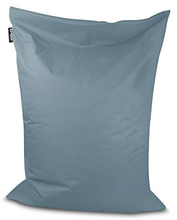 BuBiBag Sitzsack - rechteckiges Bodenkissen in 28 Farben und 7 Varianten - Outdoor Sitzsäcke Indoor Beanbag für Kinder und Erwachsene (Grau-170x150 cm)