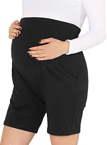 Be Mammy Moderskapshorts för Dam BE20-234(Svarta Prickar, S)