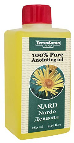 TerraSantaStore Olio per unzioni puro al 100% alla valeriana, fragranza autentica della Terra Santa con spezie bibliche, 280 ml