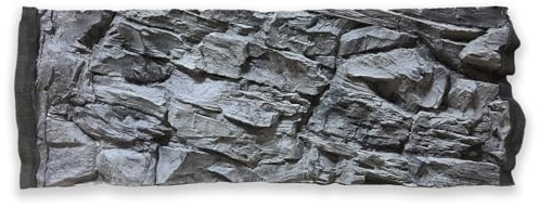 ZooPaul 3D Aquarium Rückwand Struktur grau 100x40 cm