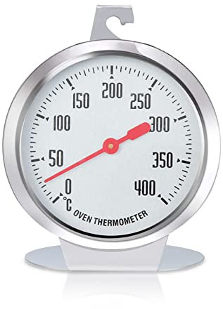 Termómetro para horno eléctrico, termómetro de horno para horno de gas, termómetro de horno de esfera grande de acero inoxidable para utensilios de cocina para hornear
