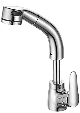 Ksunun Rubinetto Bagno Lavabo con Doccetta Estraibile Rubinetto Bidet Alzabile Miscelatore per Lavabo per Acqua Calda e Fredda Disponibile 2 modalità Jet con Rotazione a 360°, Ottone,Cromo