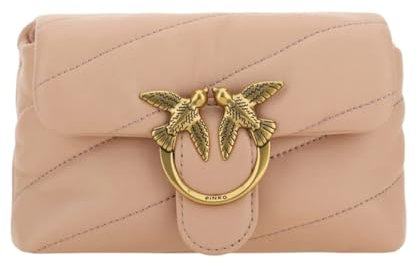 Borsa a tracolla pinko love baby puff - pelle rosa - uni