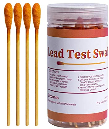 GIMOCOOL Testkit für Bleifarbe | 30-teiliges Blei-Testkit mit Teststäbchen,Schnelle Testergebnisse in 30 Sekunden, Blei-Teststreifen für alle lackierten Oberflächen, Keramik, Geschirr