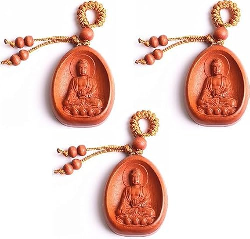 LUCKY BUDDHIST - Llavero hecho a mano Buda, pequeños amuletos de la suerte de viaje, regalos budistas
