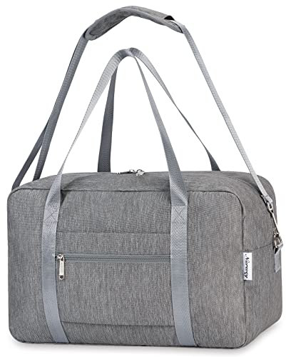 Narwey für Ryanair Handgepäck 40x20x25 Handgepäck Tasche für Flugzeug Faltbare Reisetasche Damen Weekender Damen Handgepäck Koffer 20L (Grau)