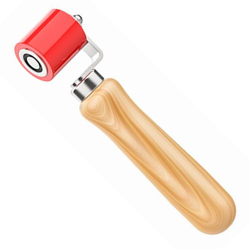 Rullo di pressione manuale in silicone, 40 mm, rullo di pressione manuale a doppia tenuta, resistente alle alte temperature, strumento per saldatura in PVC (rosso)