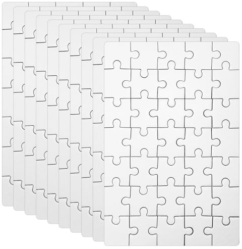 Xerteam 10 Stück Puzzle Selber Gestalten, Mini Puzzle 15×10 cm Puzzle Blanko, Mini Puzzle Kinder Personalisiert Zum Spielen Kindergeburtstag, DIY-Puzzle Für Kinder Zur Verbesserung Der Denken