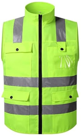 Roedax Warnweste Reflektierende Sicherheitswesten, mehrere Taschen, reflektierende Jacke, 360° Warnweste für Radfahren, Joggen, reflektierender Anzug Atmungsaktiv
