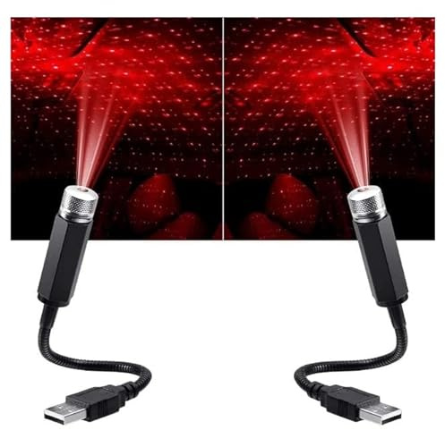 Car Roof Star Night Lights Mini Led Projection Lamp,2 Pcs Mini Led Projection Lamp Star Night Wedding Car, USB Car Roof Star Projector Night Light, Led Projection Lamp,Ceiling, Bedroom, Party Romantic