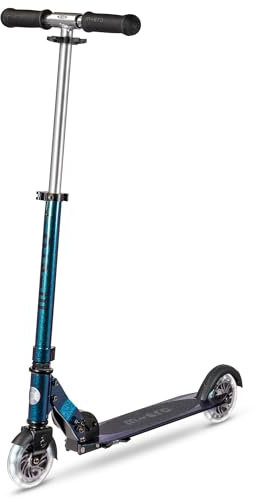 Micro Mobility micro Sprite mit LED Rollen, Höhenverstellbar, ab 5-10 Jahren in der Farbe Perlglanz-Neochrom-Grün, SA0294