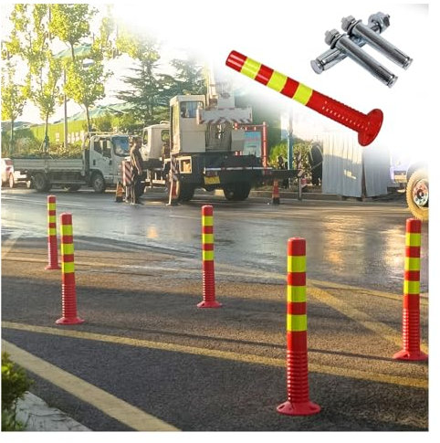 Warnkegel Verkehrskegel Leitkegel Absperrpfosten 4 6 8 10 15 20 Packung Leitpfosten Für Den Verkehr Reflektierende Parkschranke Schwerlast-Verkehrsleitkegel, Flexible, Abnehmbare Sicherheitspostenbarr