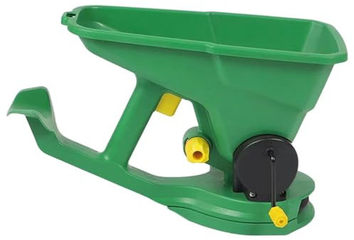 Seminatrice a manovella | Spandiconcime portatile con capacità 1,5 l | 5 marce regolabili per giardino prato piccole fattorie | Spandiconcime portatile da giardino per vivai orticoli