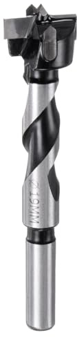 QUARKZMAN Forstnerbohrer 19mm, Holzbohrer Länge 90mm,YG8/C1 Wolframkarbid Twist Foster-Spiralbohrer mit Rundschaft für Möbelbau, Holzschnitzerei und Heimwerkerarbeiten