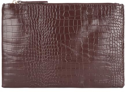 Meliyya Pochette pour femme imitation crocodile Sac à main Sac à main Sac à main Sac à main Sac à main Sac à main Sac à main Sac à main Sac à main, A08296-marron, 30 x 1,5 x 21,5 cm / 11,8 x 0,6 x 8,4
