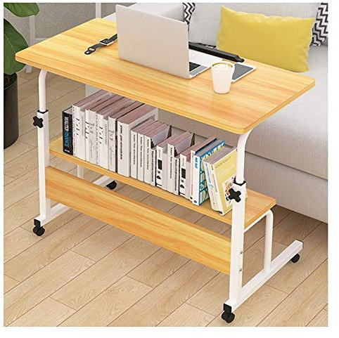 SFNIOKFG Überbetttisch mit Rollen, Nachttisch, C-förmiger Sockel, Laptop-Schreibtisch, Home-Office-Sofa-Beistelltische, Verstellbarer Schoßtisch, mobiler Laptop-Computerständer, Nachttisch,