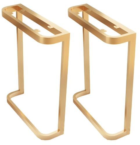 JINGSHIQIAOPL Tischbeine Metall 72 cm Hoch, Robuste Schreibtischbeine, DIY Tischbein, für Couchtisch Füße, Esstisch, Beistelltisch, Möbelbeine 2er-Set(Gold,60cm/24inch)