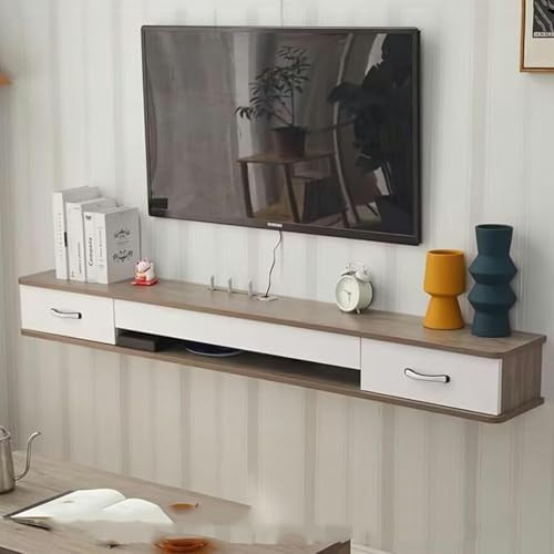 Tv Cabinet Hanging-TV Lowboard-Floating TV Stand for Wall Mounting, TV Board, Lowboard for Hanging with 2 Drawers, Media Console for Wall Mounting, Entertainment Center ~/
