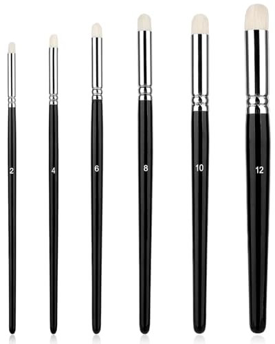 Qianyu Miniature Painting Dry Brush Set 6 Sizes Professional Hobby Detail Paint Brush for Tabletop Wargames Miniatures Scale Model Fantasy Figurines Painting Oil Painting