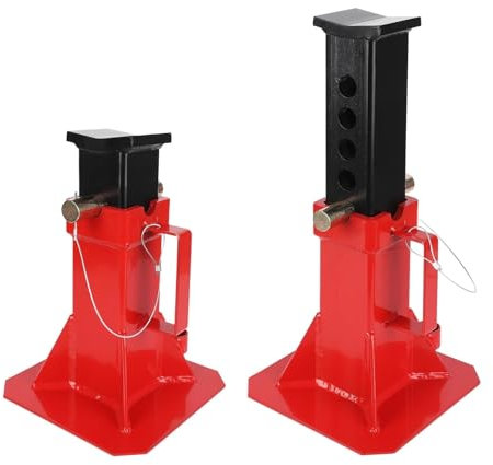 Caballete Coche Gatos para Coches Soporte de Gato para Coche de Alta Resistencia, Soporte de Gato Profesional Tipo Pasador de Alta Resistencia con Cerradura, Altura Ajustable(22 Ton)