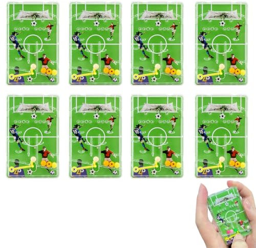 LONZIKP 8 Stück Mitgebsel, Fußball Mitgebsel, Mini Geduldsspiel Flipperspiel, Tennisschuhe Kinder Sandplatz, für Jungen Geburtstag Party, Kinder Fussball Spiele Mix