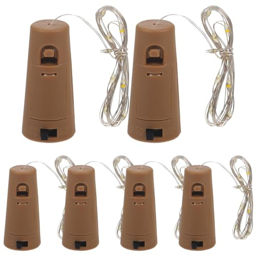 Cabilock Bottle Stopper String Lights 6pcs Led Wine Bottle Light Perfect for Home Garden Decor Battery Operated