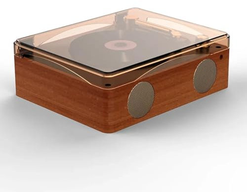 MDXHKK Home Bluetooth Speaker, Retro CD Player, Player Audio Record, Player Audio CD Album CD, Lettore A Disco, Bluetooth Boomboxes, Stopakers Dock,Natural