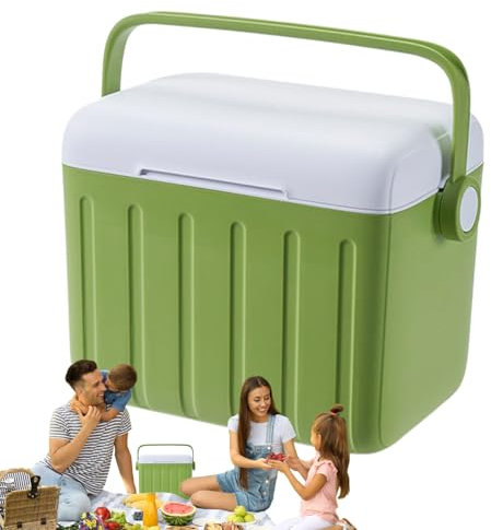 Cool Box - 6L Picnic Cooler with Ice Bag, Portable Camping Fridge | Travel Meal Preparation Chest for Fishing, Storage of Breast Milk, Road Trips, Outdoor Adventures, Car Trips, Beq