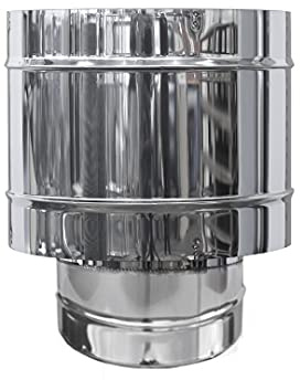 Cappello a Botte Antivento in Acciaio Inox AISI 304 BA SP. 5/10 - per Camini – Versione Femmina (Ø300 mm)