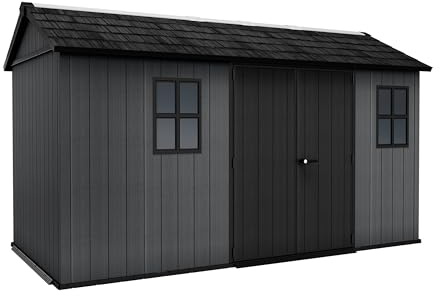 Abri de Jardin Newton Plus 1375-8,6 m² - Gris Aspect Bois - KETER