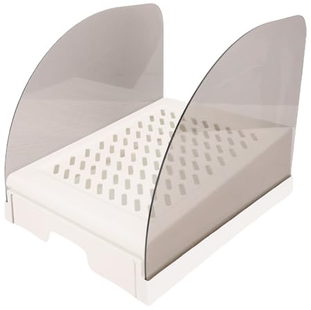 Luqeeg Cat Ramp for Litter Box | Elevated Litters Step for Small & Old Cats | Adjustable Box Ramp with Drawer and Flaps on Both Sides (White)