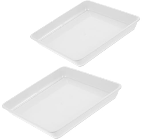 CIYODO 2 Pezzi Sottovasi per Piante Quadrati in Plastica Resistente UV Vassoi Raccogli Acqua Antiscivolo per Fioriere Piccole per Interni ed Esterni Design Minimalista e Robusto