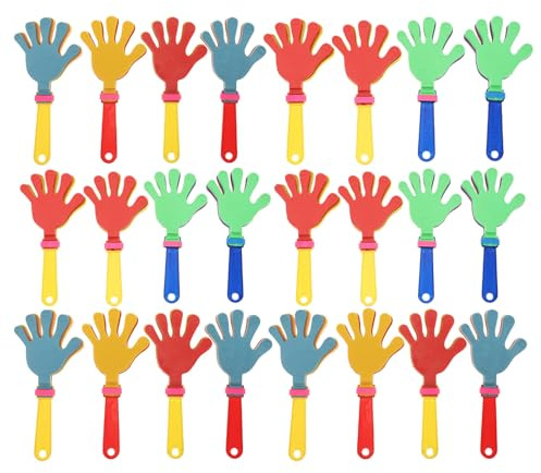 GLEAVI 30 pezzi di battimani per feste di compleanno: strumenti rumorosi da concerto - oggetti di scena per bambini - giocattolo per feste per la scuola e gli eventi sportivi