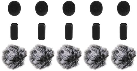 Baluue 10stücke Mikrofon-windschutz aus Fell für Lavalier und Ansteckmikrofone Winddichte Mikrofonhülle Passend für Drahtlose Mini-mikrofone