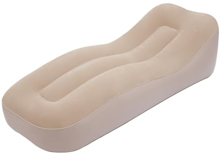 KAPIPALA Aufblasbares Sofa Bett, Luftsofa mit elektrischer Pumpe & Tragetasche, 180cm Camping Couch wasserabweisend, 150kg belastbar für Garten, Balkon, Festival, Gäste (Khaki)