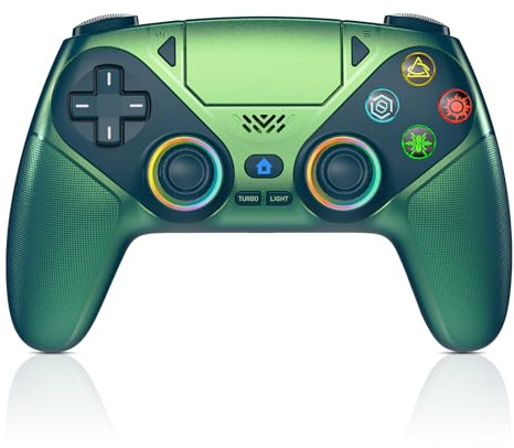 Nonbliep Wireless Controller for PS5/Slim/Pro/PC, Bluetooth Gamepad with Back Buttons, Speaker, Dual vibration, 6-Axis Sensor, Marco, Turbo, Touchpad and 3.5mm Audio Jack