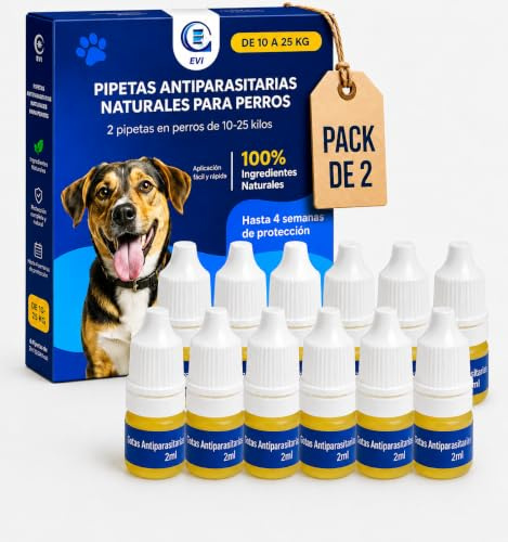 CE EVI Pipetas Antiparasitarias Perros Medianos 10-25 kg Pack 12