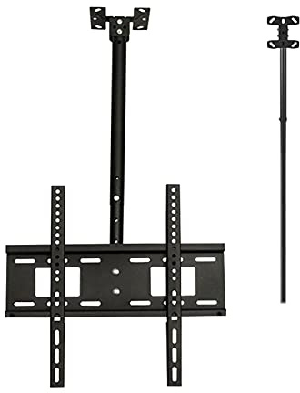 Supporto TV da soffitto, girevole a 360°, per la maggior parte dei televisori LCD e curvi da 32 a 55 pollici